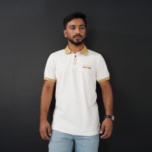 Gucci White Polo T Shirt for Men Premium Cotton Polo Shirt