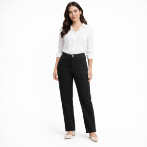 Premium Women’s Black Denim Pants – Stylish & Comfortable Everyday Wear