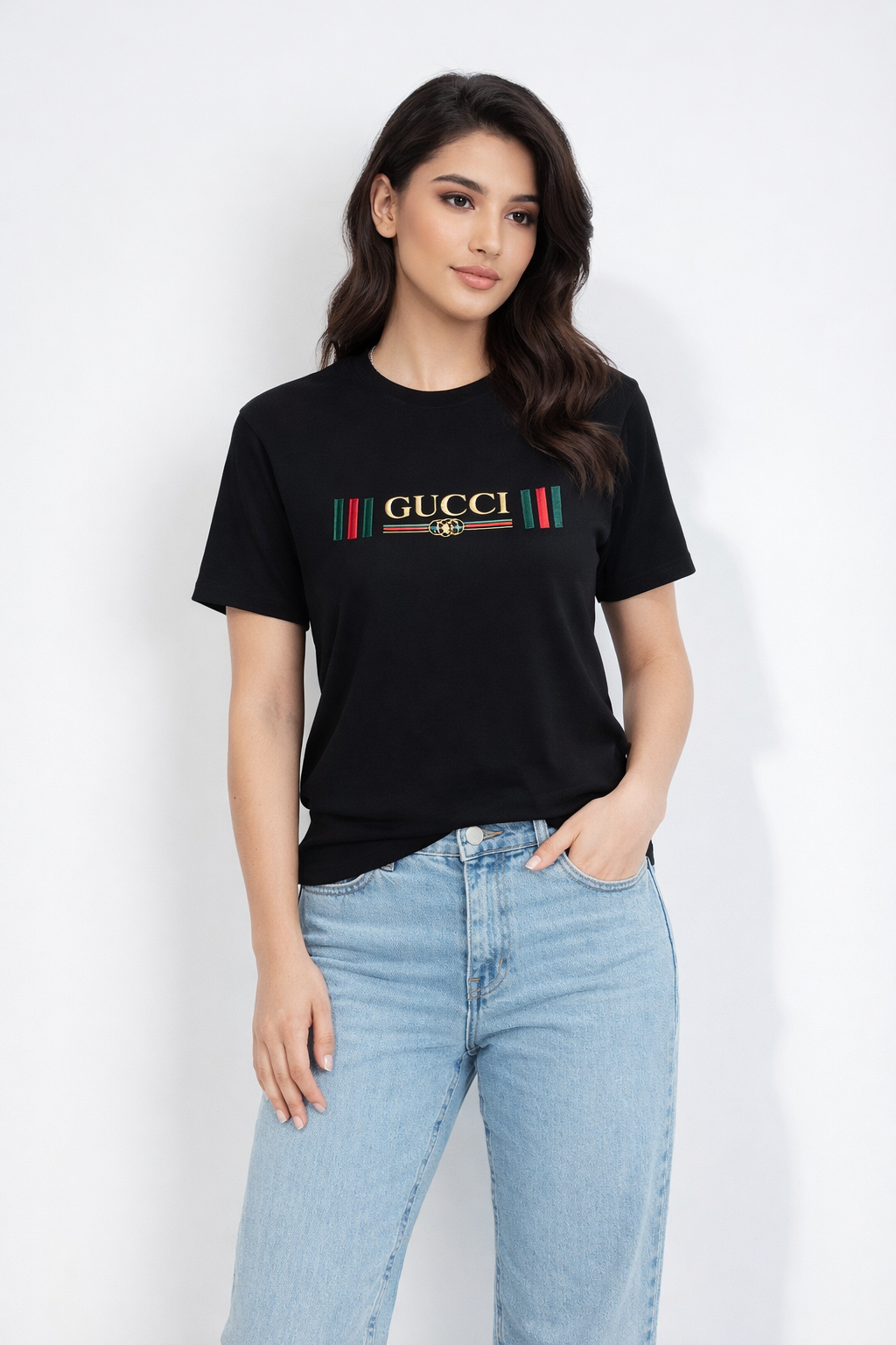 Gucci Black T-Shirt for Women - Image 3